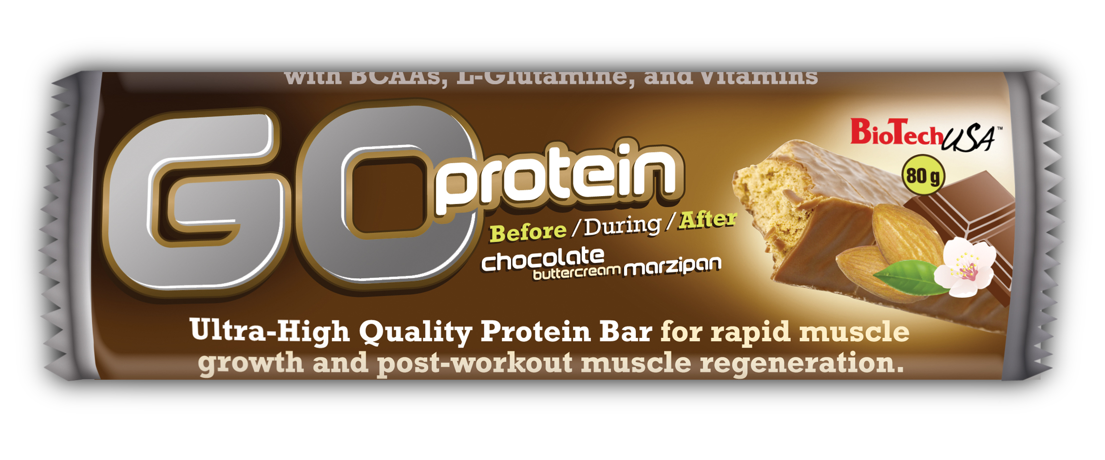 BioTech GO Protein, tyčinka 80g.