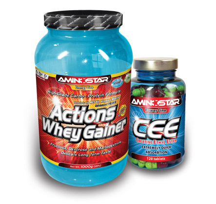 Aminostar Whey Gainer 2,25kg + Creatin Ethyl Ester ZADARMO